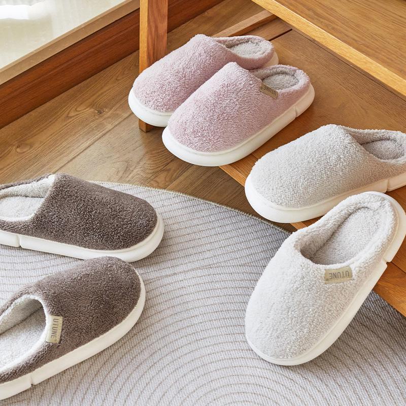 

Youtiao Plush Winter Slippers for Women & Men 2024: Warm, Thick Cotton Indoor Footwear 42-43 какао коричневый