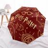 1pc Harry Potter, Hogwarts Automatic Folding Umbrella - Sturdy 8-Rib Polyester Canopy,Sun-Defying Travel Companion Yy251023113