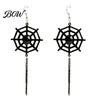 Stylish Gothic Jewelry for Parties 1 Pair Halloween Earrings Women, Skeleton Spider Pumpkin Statement Ghost Bat Dangle Earrings, Accessories Detailed