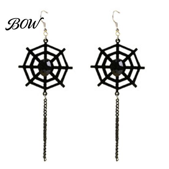 Stylish Gothic Jewelry for Parties 1 Pair Halloween Earrings Women, Skeleton Spider Pumpkin Statement Ghost Bat Dangle Earrings, Accessories Detailed