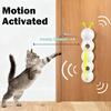 Interactive Caterpillar Cat Toy Rechargeable Motion Activated Whack-a-Mole Toy with Suction Cup Automatic Fluffy Cat Teaser with 2 Tails for Indoor