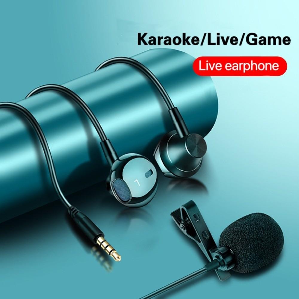 with Lavalier Mic Wired Earphone 3.5mm/TypeC Wired Headset Earpiece Earphones Phone/tablet/laptop
