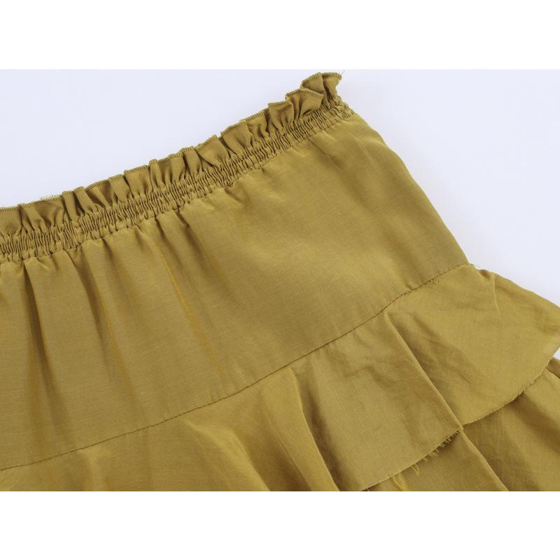 Francuska Retro Warstwowa Spódnica Midi - Letni Design Mody