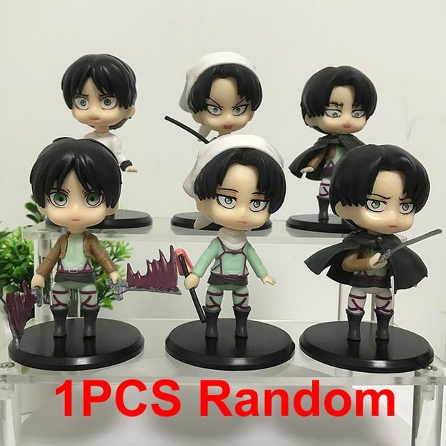 10cm Attack On Titan Anime Figure Levi Ackerman Eren Jaeger Action Figure Mikasa Ackerman Figurine Collection Model Doll Gift