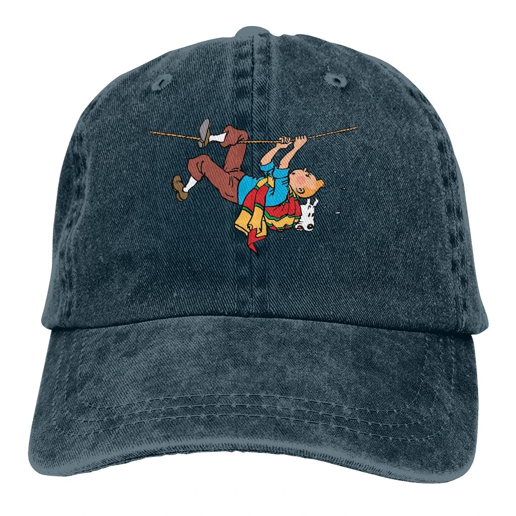 Kuifje Rope Klimbing Baseball Cap Men Gaston Lagaffe Anime Caps Colors Women Summer Snapback Caps