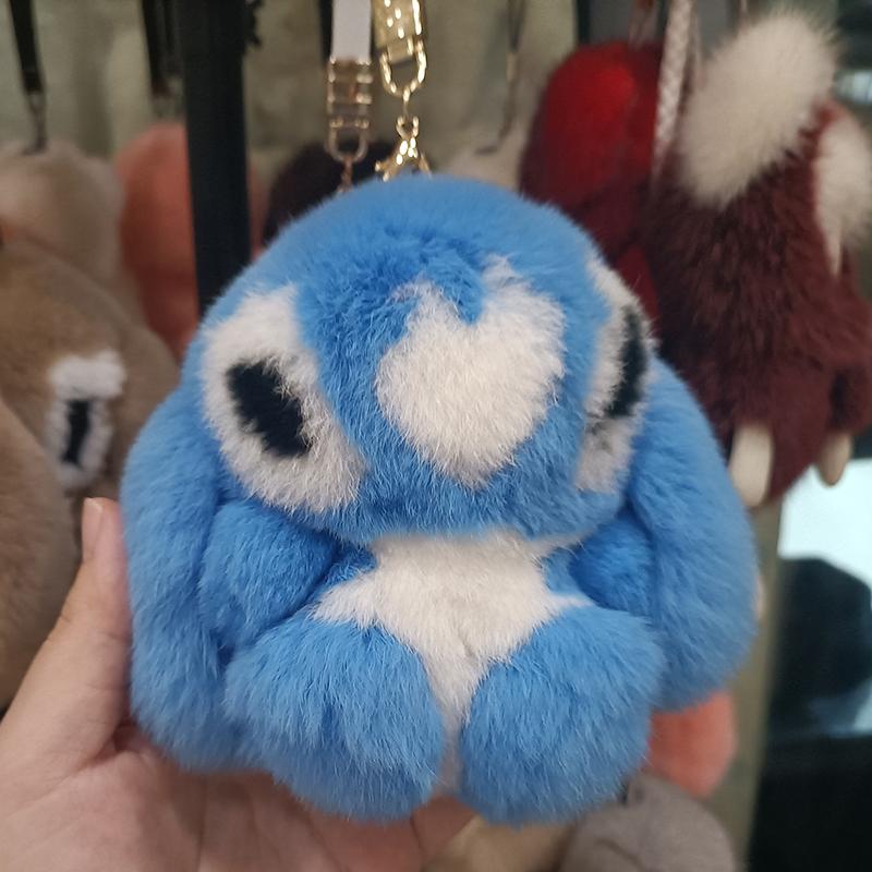 Lovely and Cute Koala Rex Rabbit Fur Cute Doll Plush Cartoon Character Car Keychain Pendant Bag Pendants