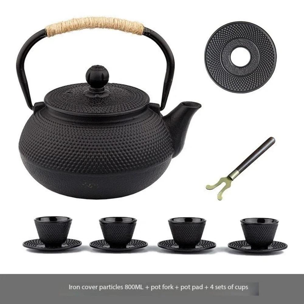 Japanese Cast Iron Tea Teapot Outdoor Kettle with Filter Boiling Water Teapot Kettle for Oolong Kung Fu Puer Tea Kitchen Teaware