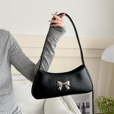 High-End Nischendesign Schleife Unterarmtasche Damenmode Retro Vielseitige Schulterhandtasche