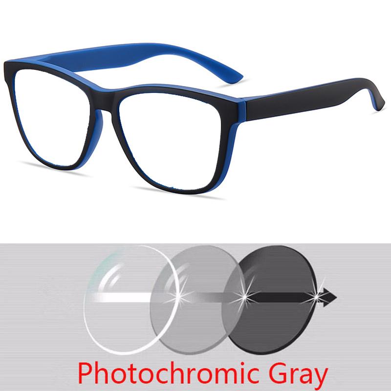 Anti-Glare Minus Lens Prescription Square Sunglasses Men Metal Uv400 Driving Goggle 0 -0.5 -0.75 -1.0 To -6.0