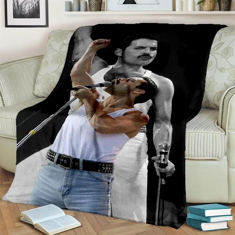 

3D ковдра Queen-Rock-Band Freddie Mercury, м яка ковдра для дому, спальні, ліжка, дивана, пікніка, подорожі, офісного ковдра, дитячого 30x40in