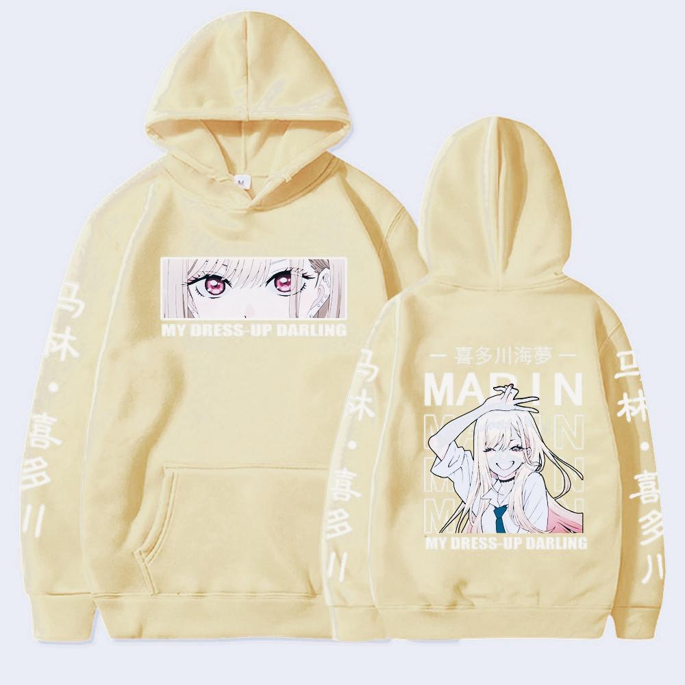 

Аниме My Dress-Up Darling Marin Kitagawa Милые графические принты с капюшоном для мужчин и женщин Модные толстовки с капюшоном Harajuku Unisex Толстовки S
