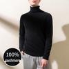 Sinuofude Men's 100% Cashmere High-Neck Base Layer Sweater