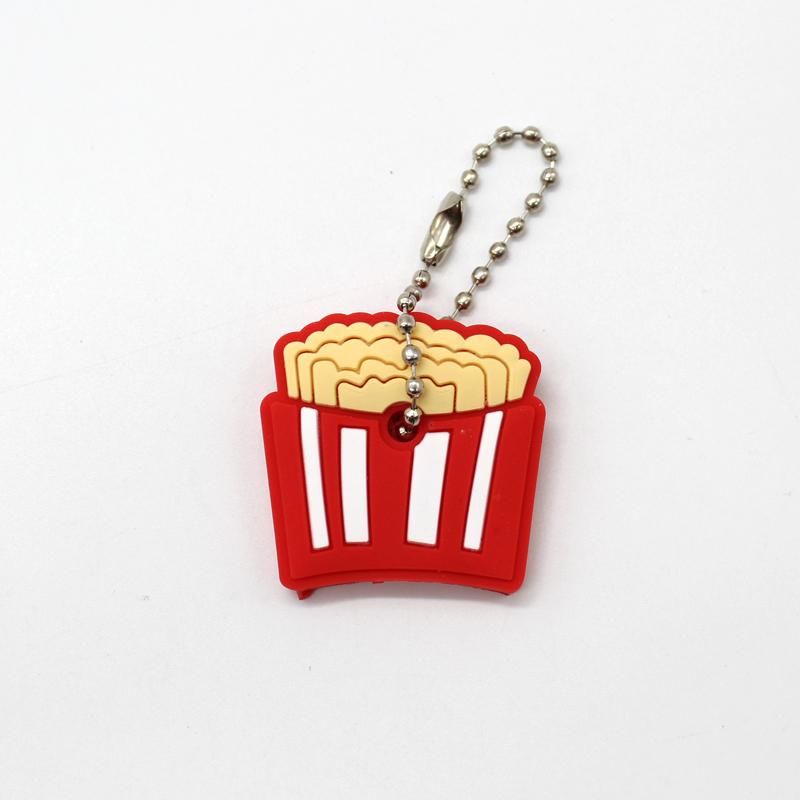 New Cartoon Soft Silicone Protective Key Case Cover for Key Control Dust Cover Holder Women Cute Small Key Chain Pendant Keyring