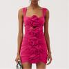 1011 European and American New Handmade Flower One-piece Swimsuit Women's Beach Vacation Suit Skirt Swimsuit