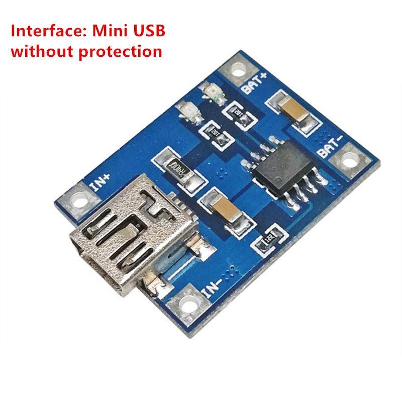 Mini Micro Type-c USB 5V 1A 18650 TP4056 Lithium Batteries Charger Module Charging Board With Protection Dual Functions 1A Li-ion