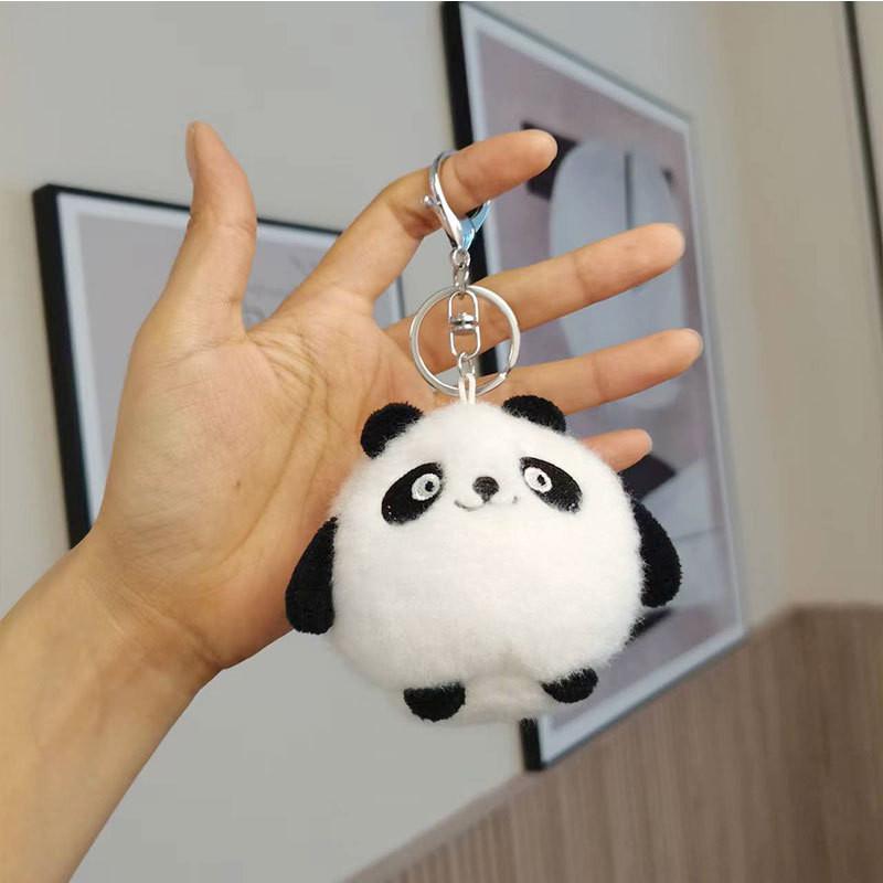 Soft Pp Cotton Filled Panda Plush Doll Keychain Backpack Decoration