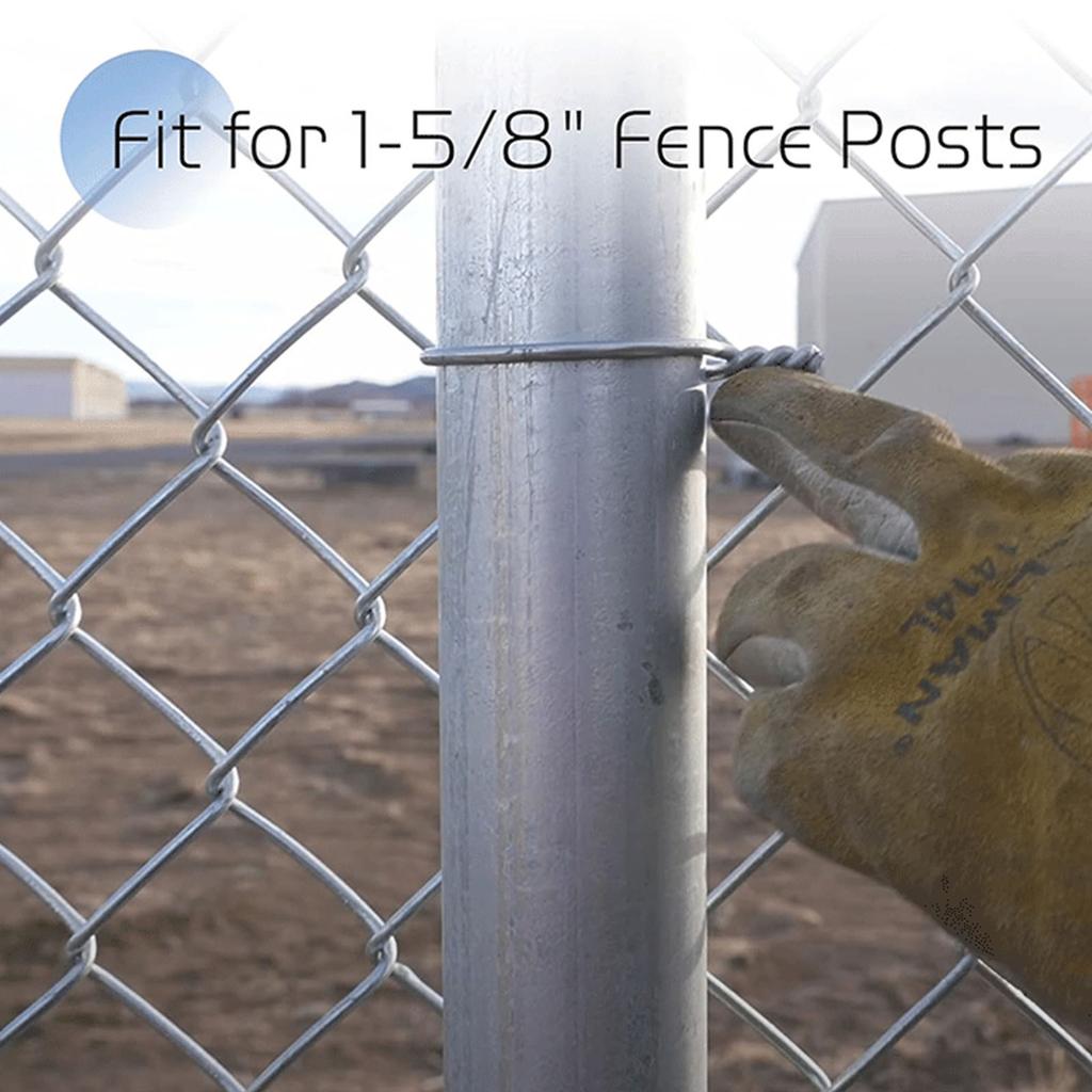 100 buc Legătură Multifuncțională pentru Gard din Lanț Calibru 11 Răsuciri Metalice Robuste pentru Proiecte de Împrejmuire Fermă și Grădină Consumabile