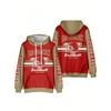 Mens Hooded Sweatshirt 3D Digital Print San Francisco Football Graphic Casual Sports Pullover