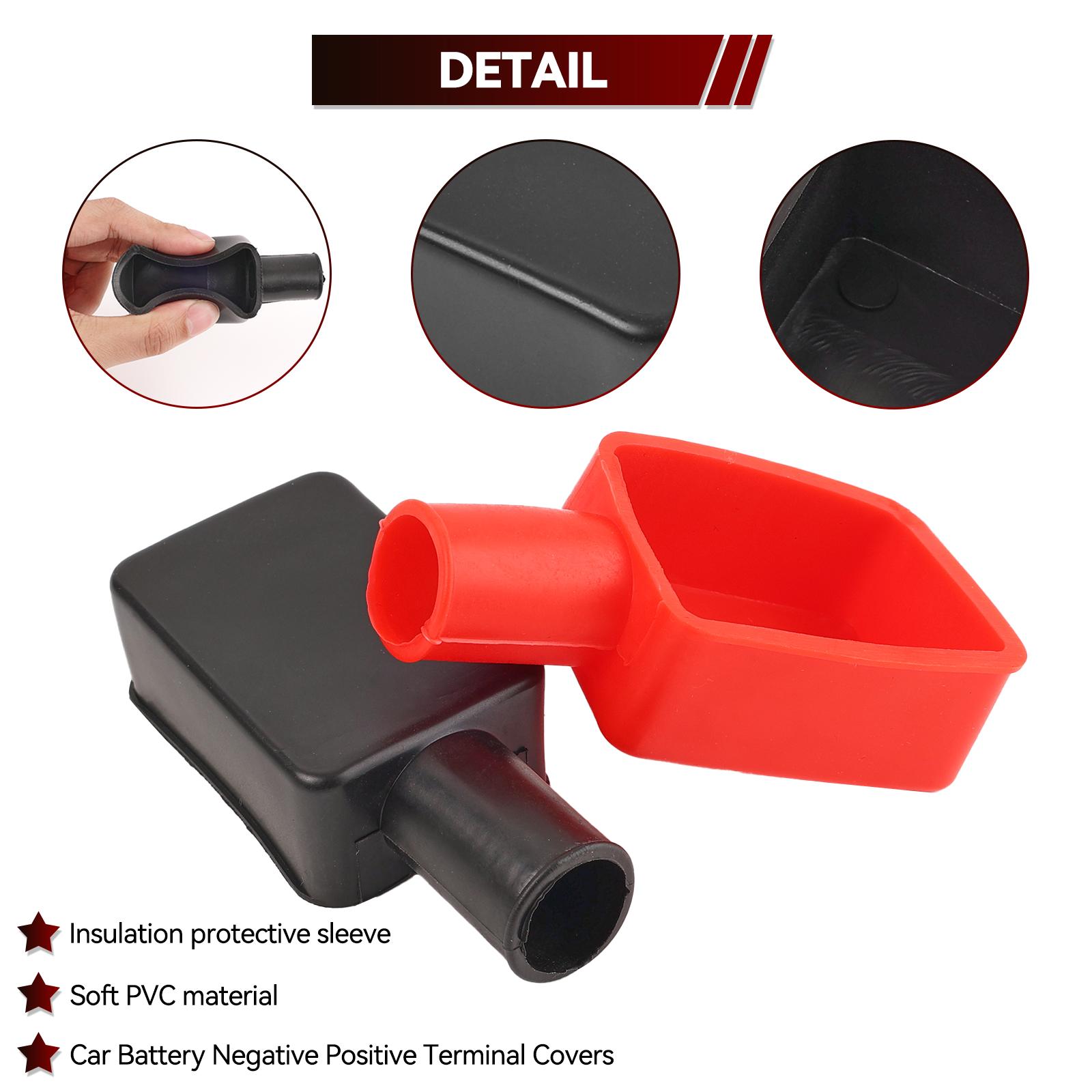 2 Paia Copri Terminali Batteria Auto - Isolanti Per Poli Positivi E Negativi | Protezione Da Polvere E Cortocircuiti - Foto 4
