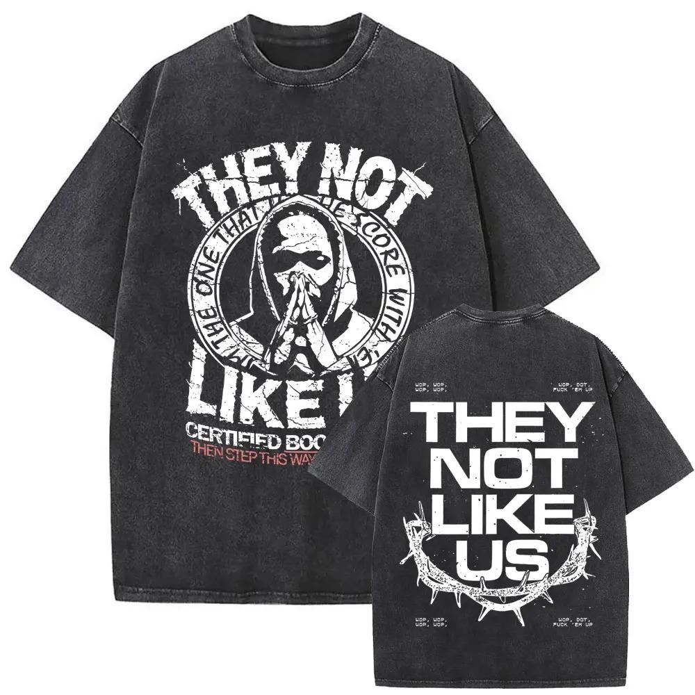 Limited Washed Vintage Rapper Kendrick Lamar DAMN Double Sided Print T-shirt Men Women Hip Hop Fashion Street Oversized T Shirts