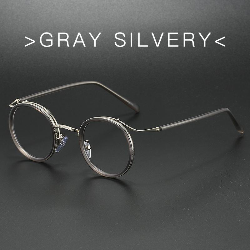New Retro Brand Design Anti Blue Light Reading Glasses For Men And Women Fashion Korean Round Frame Presbyopic Glasses