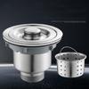 Kitchen Sink Drain Plug Stainless Steel Basket Strainer Sink Stopper Universal
