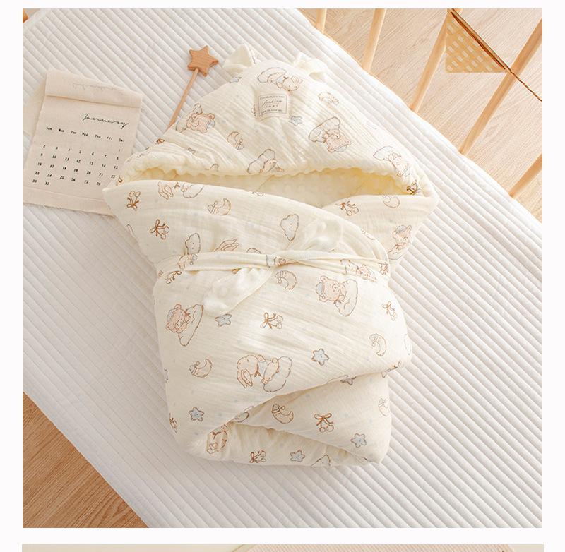 Neugeborenen Baby Tasche Steppdecke Entbindungsstation Doudou Samt Beruhigt Kurze Ohren Kuscheldecke Neugeborenes Baby Warm Wickeltuch