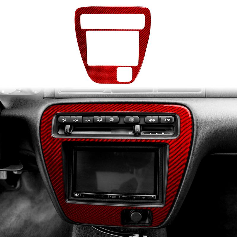 For Honda Prelude1997 1998 1999 2000 2001 Carbon fiber car accessories Interior Air Condition Multimedia Adjust Panel Cover Trim