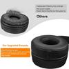 SOULWIT 70mm Proteinleder Ersatz-Ohrpolster für Sony WH-CH500/CH510/CH520, MDR-ZX100/ZX110/ZX110NC/ZX220/XB200/ZX300/ZX330BT, MDR-V100/V150/V200