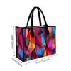 Colorful Stained Glass Pattern Tote Bag Fashion Casual Large Capacity Portable Daily Handbag for Women