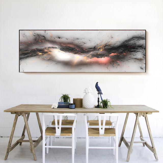 Abstract Canvas Painting Colorful Purple Blue Cloud Posters and Prints Nordic Wall Art Pictures for Bedroom Home Decor No Frame No Frame