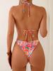 Print Two Piece Bikini Fashion Sexy For Beach And Hot Spring Holiday