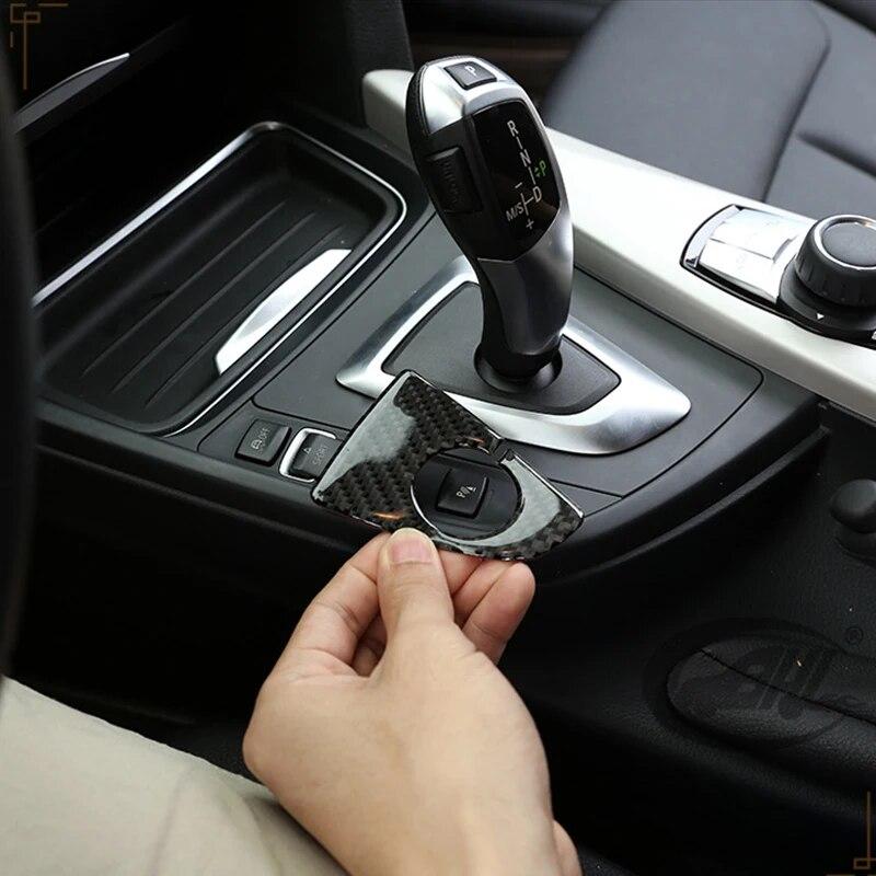 Carbon Faser Auto Getriebe Shift Panel Basis Abdeckung Trim Dekorative Aufkleber Auto Zubehör Für BMW F30 F31 F32 F33 F36 3GT F34 2013-19