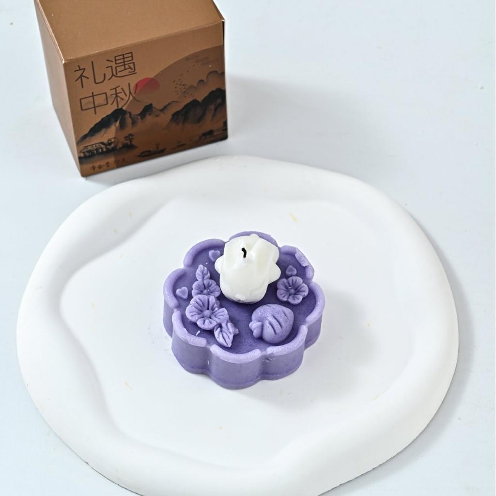 Hot Mid-Autumn Moon Cake Cute Bunny Aromatherapy Candle Gift Box Souvenir Scented Scent Gift Creative Shape Wax