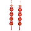 Chinese Style Vietnamese New Year Pendant Traditional Red Vietnam Lucky Ornament with Tassel Blessing Fu Character Pendants