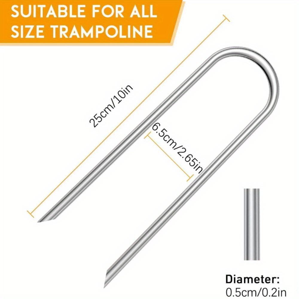 10pcs Silver Heavy-duty U-shaped Wind Pile Ground Nails, Which Can Be Used To Fix and Support Steel Pipes of Various Structures