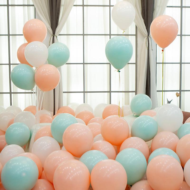 Macaron Colorful Mix Dopamine Thickened Balloons for Children's First Birthday Decoration
