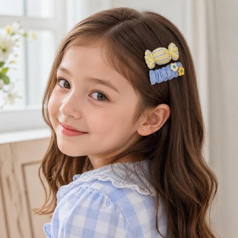 2 Pcs Set Korean Style Elastic Hair Band Elastic Stretch Bow Hair Accessory  for Girls