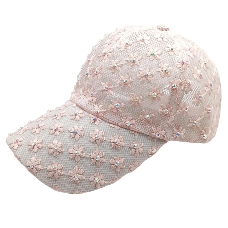 Stylish Floral Baseball Cap For Women And Men With Adjustable Strap Sun Protection Polyester Fabric Outdoor Caps