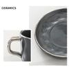 230ML Ceramic Cup Coffee Mug Set Delicate Spoon and Dish Cup Set Nordic Household Afternoon Teacup with Saucer Drinkware
