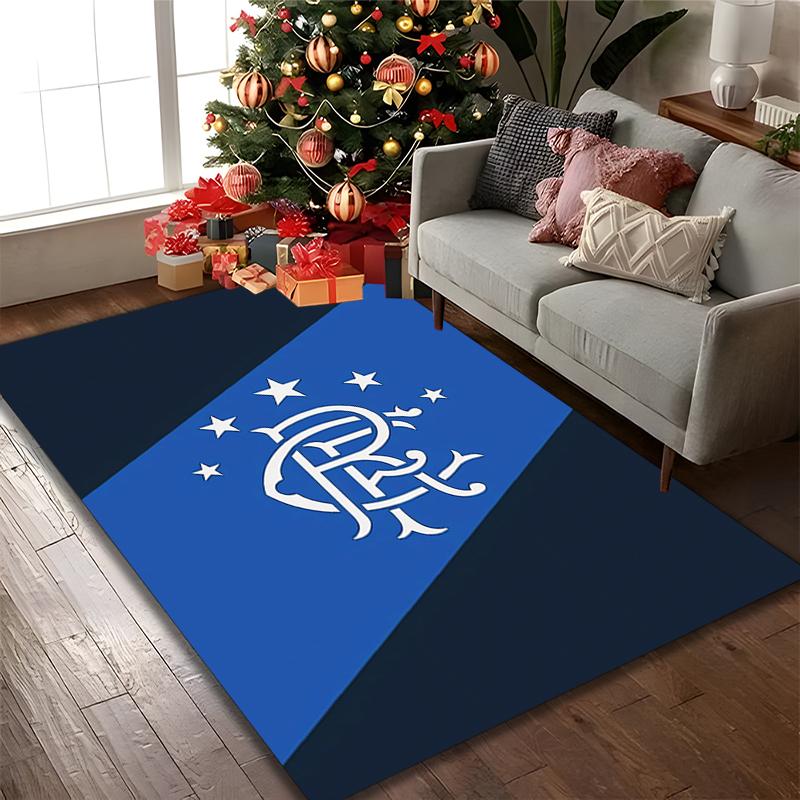 Rangers FC Print Area Rug, Multi-functional Office Chair Sofa Carpet, Easy Clean Carpet for Home and Living Spaces