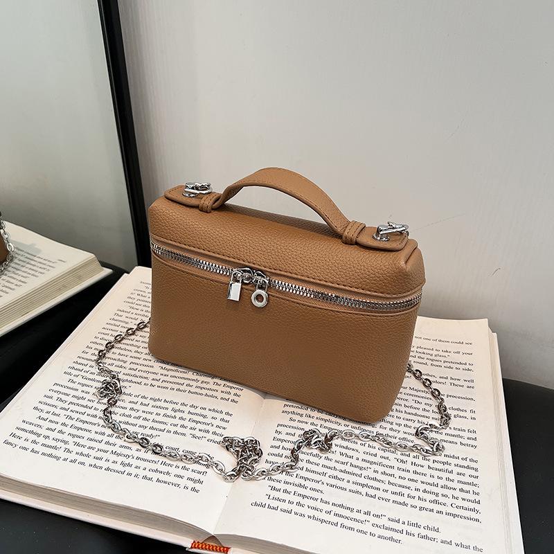 

Lunch box bag women s bag 2025 new Korean version portable box bag crossbody bag chain backpack portable square bag хакі