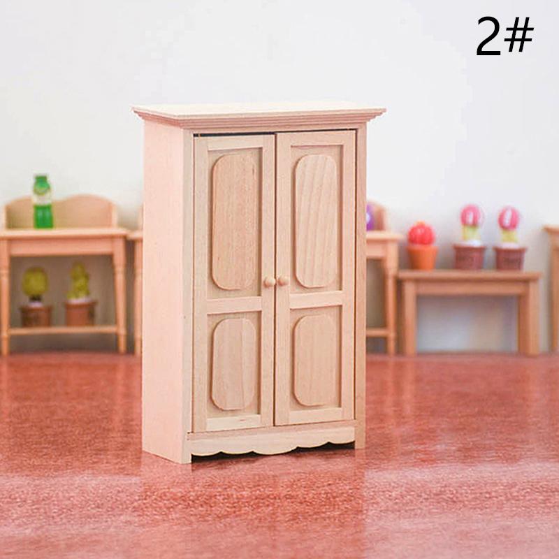1:12 Dollhouse Miniature Wardrobe Locker Storage Vertical Cabinet Bedroom Decor