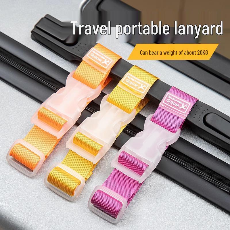 Portable Travel Luggage Buckle Strap with External Hook for Suitcases and Backpacks