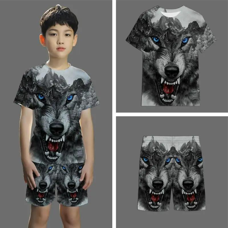 Kinder kurzarm shorts anzug 3D stereo sport anzug Student jugend und kinder shorts 2-stück set Sommer neuheit 2024