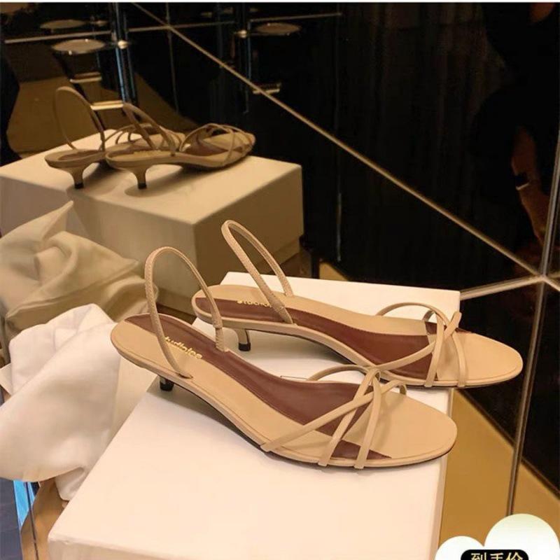 Босоножки Grape Mom Minimalist French Kitten Heels в элегантном стиле с перекрещивающимися ремешками 40 2990₽