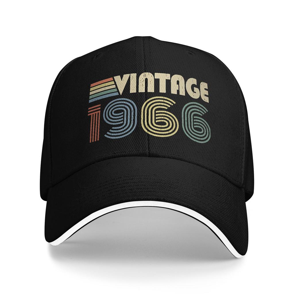 Geboren 1966 Vintage 60 Jahre alt lustig 60. Geburtstag Merch Herren Damen Baseballkappen Truckerhut Mode Formelle Kopfbedeckung