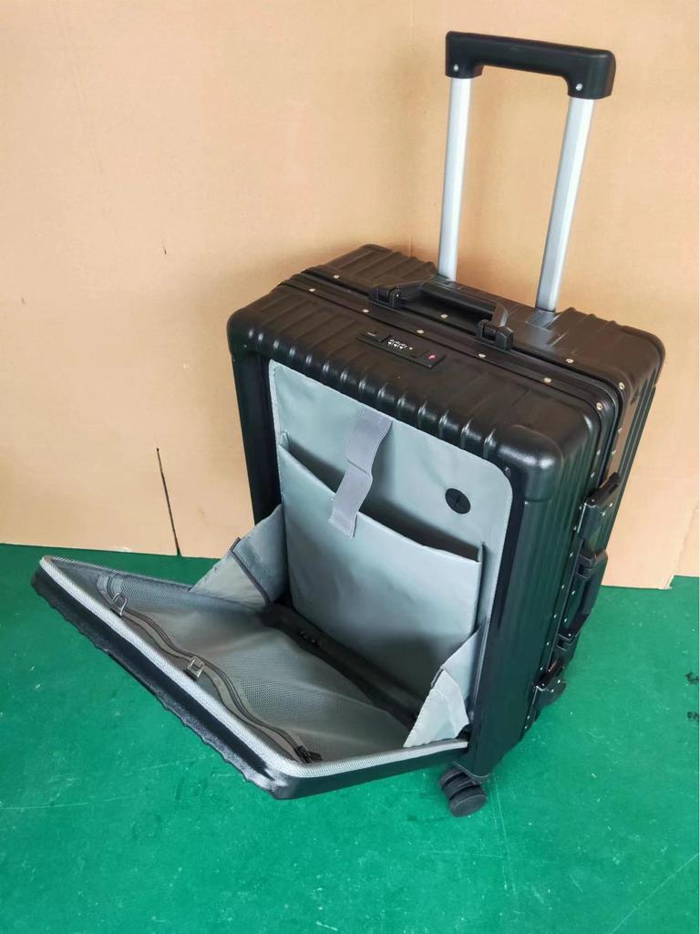 20-Inch Aluminum Frame Business Trolley Case with Universal Wheels and Combination Lock
