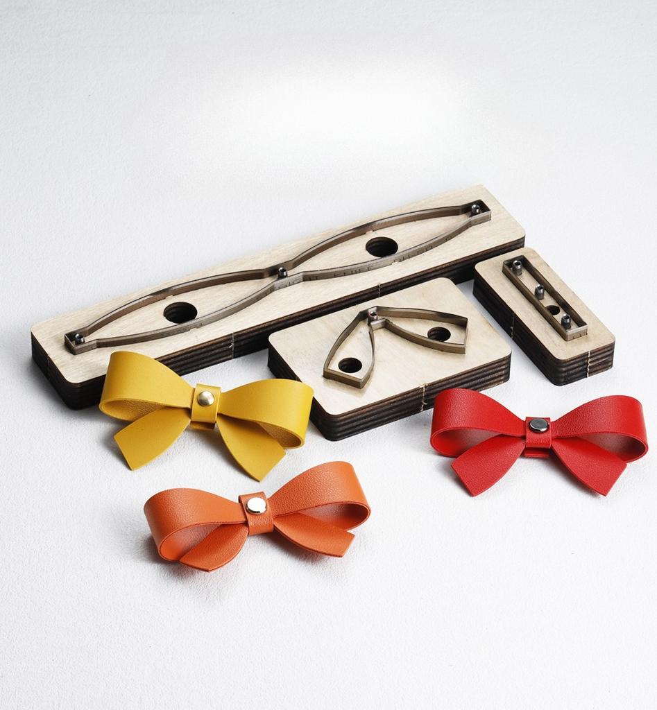 Simple Style Bow Leather Cutting Dies DIY  Cutter Knife Leather Keychain Making Mold Die Leather Craftwork Punching Die