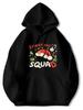 Christmas Santa Snow Print Hooded Sweatshirt - Soft Fleece-Lined Pullover Hoodie Warm Winter Gift for Xmas Parties Family Matching